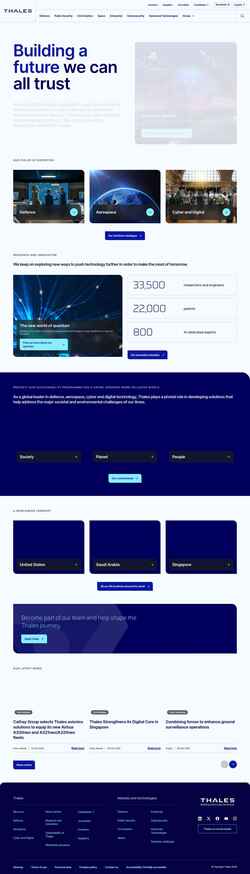 Zrzut ekranu www.thalesgroup.com
