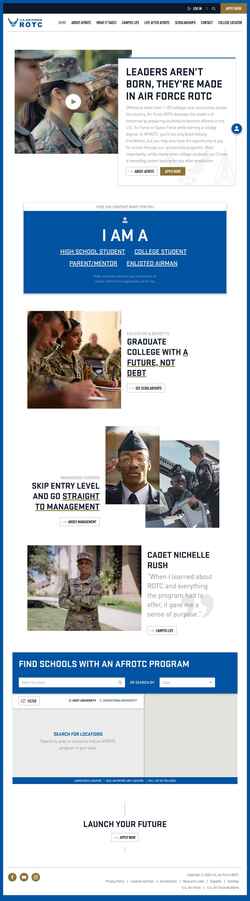 Schermata www.afrotc.com