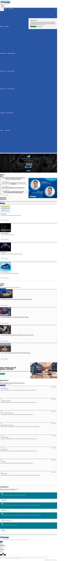 Schermata www.clearcom.com