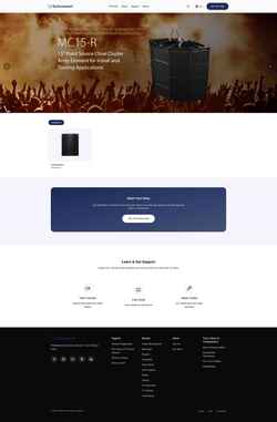 Снимак екрана www.turbosound.com