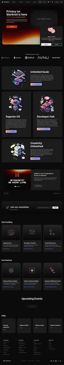 Screenshot www.starknet.io