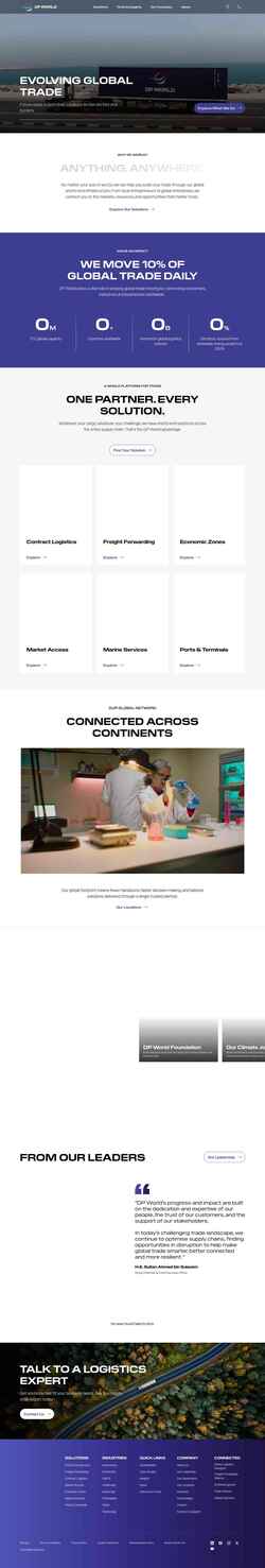スクリーンショット www.dpworld.com
