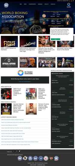 Captura de pantalla www.wbaboxing.com