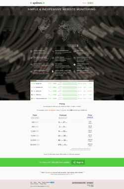 Capture d'écran updown.io