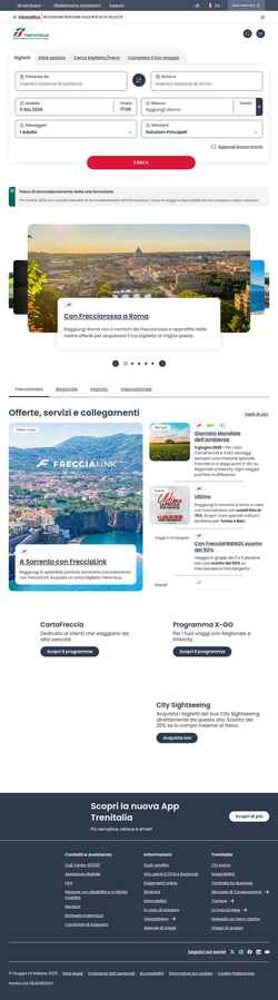 Captura de pantalla www.trenitalia.com
