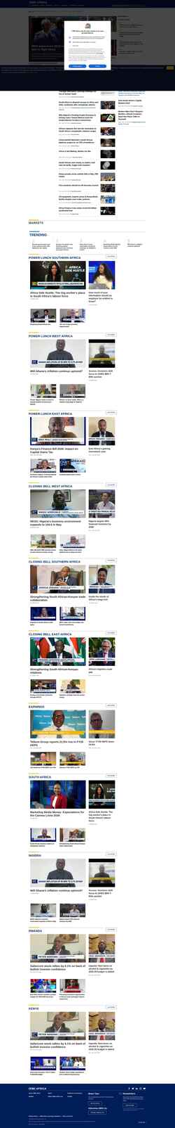 Zrzut ekranu www.cnbcafrica.com