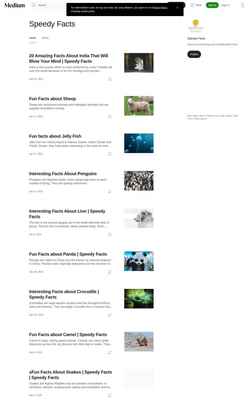 Screenshot speedyfacts.medium.com