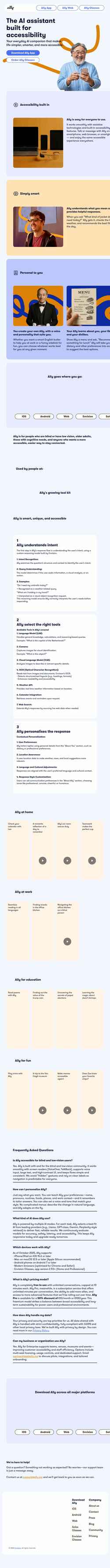 Снимак екрана www.ally.me
