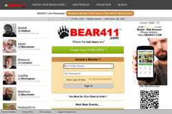 Snímek obrazovky www.bear411.com
