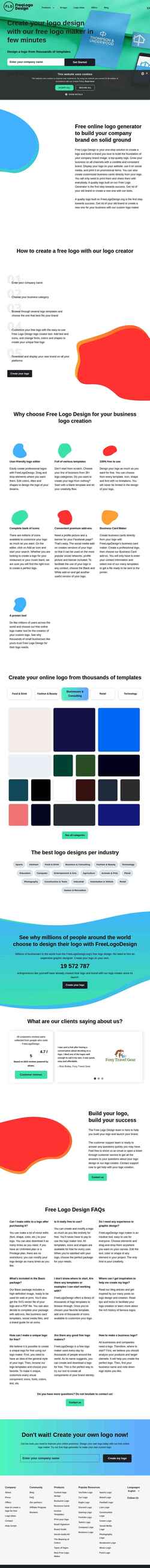 Screenshot www.freelogodesign.org