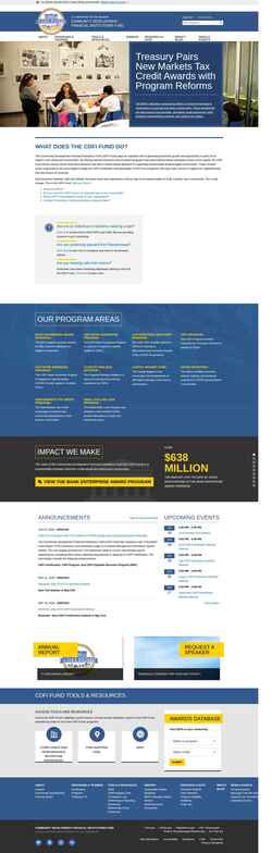 Zrzut ekranu www.cdfifund.gov