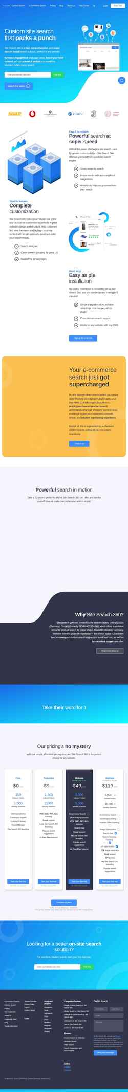 Screenshot www.sitesearch360.com
