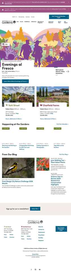 Screenshot www.botanicgardens.org