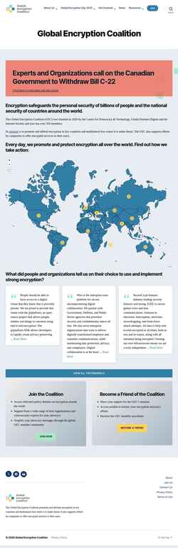 Skærmbillede www.globalencryption.org