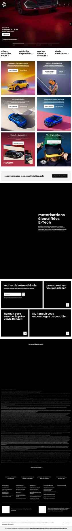 Schermata www.renault.fr