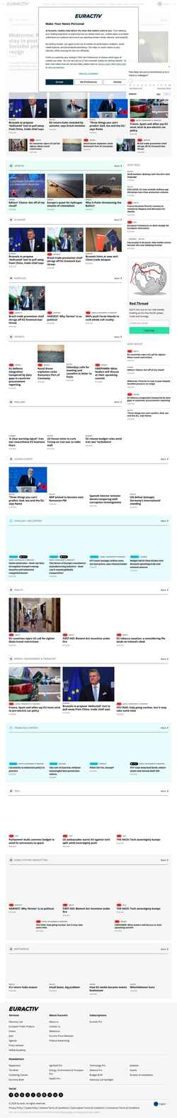 Captură de ecran www.euractiv.com