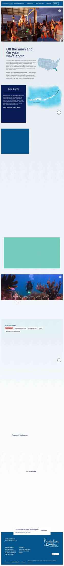 Screenshot visitfloridakeys.com