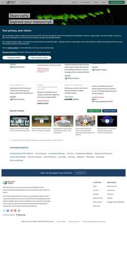 Captură de ecran www.researchsquare.com