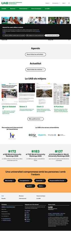 Captura de pantalla www.uab.cat