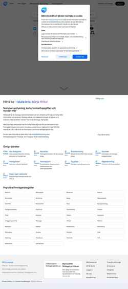 Screenshot www.hitta.se