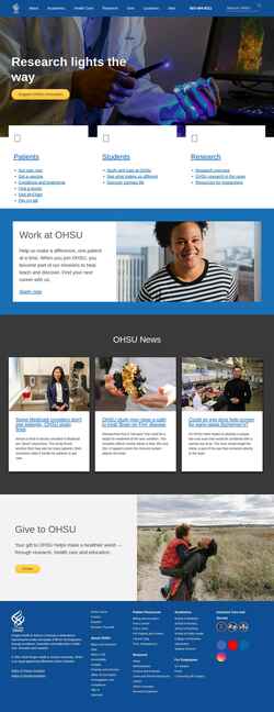 Снимак екрана www.ohsu.edu