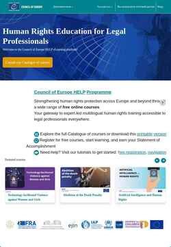 Στιγμιότυπο οθόνης help.elearning.ext.coe.int