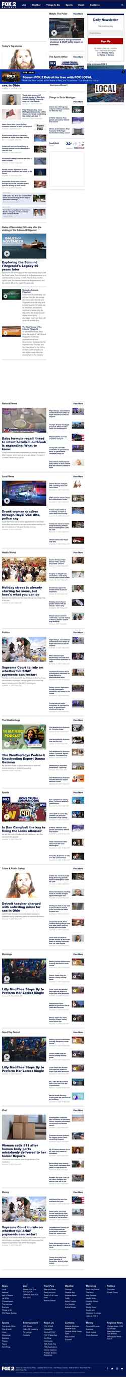 Skærmbillede www.fox2detroit.com