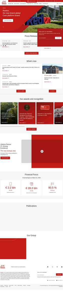 Screenshot www.generali.com