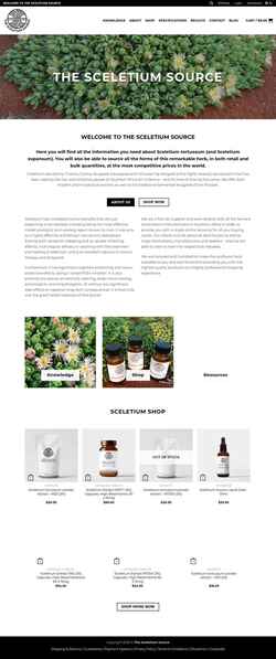 Captura de pantalla sceletium.com