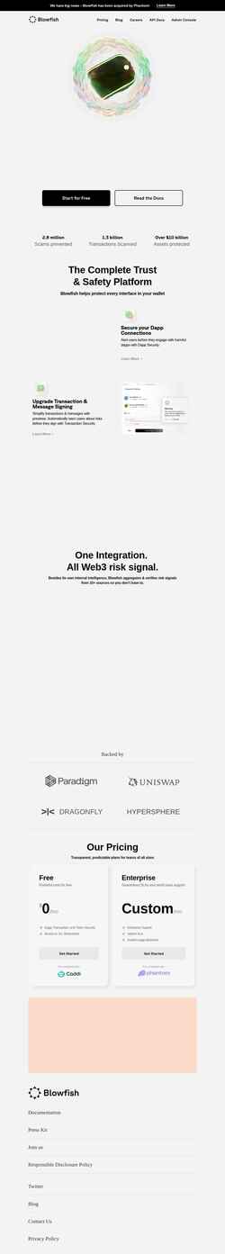 Screenshot blowfish.xyz