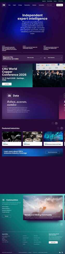 Screenshot www.crugroup.com