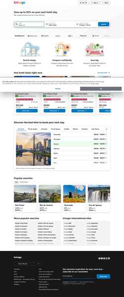 Captura de pantalla www.trivago.com.br
