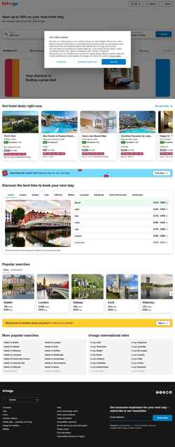 Captura de pantalla www.trivago.ie