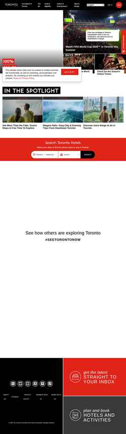 Screenshot www.destinationtoronto.com