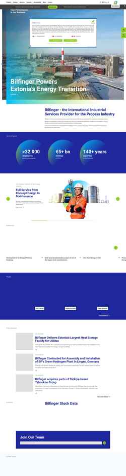 Скриншот www.bilfinger.com