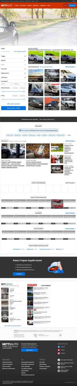 Снимак екрана www.nettiauto.com
