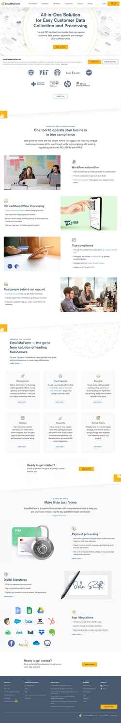 Снимак екрана www.emailmeform.com