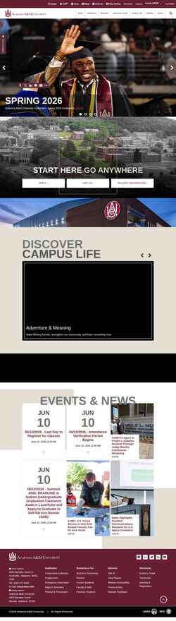 Скриншот www.aamu.edu