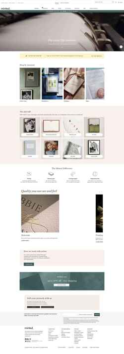Στιγμιότυπο οθόνης www.minted.com