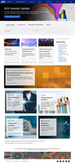 Снимак екрана www.asx.com.au