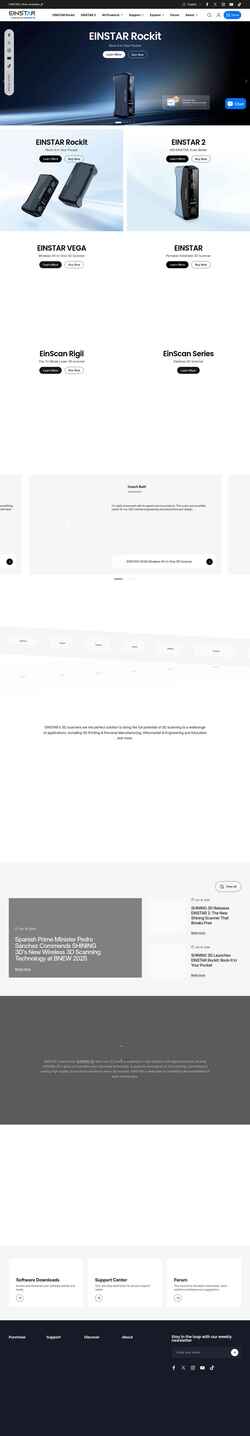 Captura de pantalla www.einstar.com