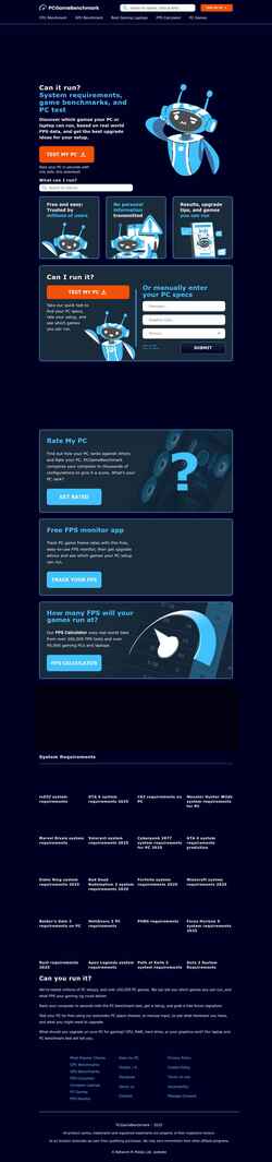 截屏 www.pcgamebenchmark.com