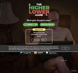 Screenshot www.higherlowergame.com