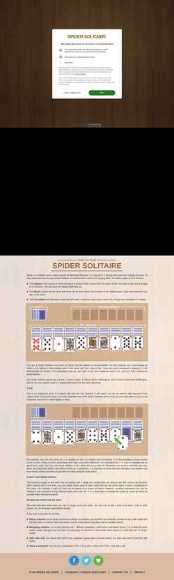 Ekran görüntüsü www.spider-solitaire-game.com