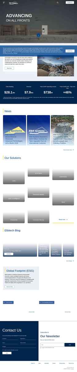 Screenshot www.elbitsystems.com