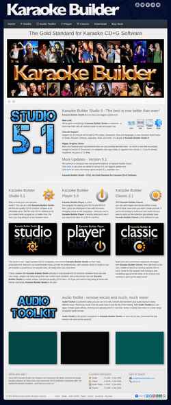 Captura de tela karaokebuilder.com