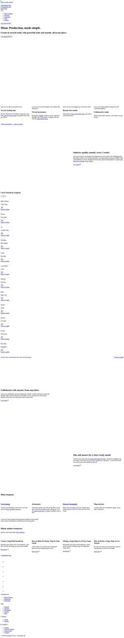 Screenshot www.soundtrap.com