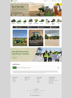 Снимак екрана www.deere.com