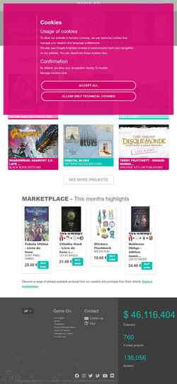 Screenshot www.gameontabletop.com