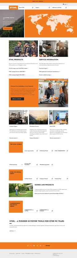 Captura de pantalla www.stihl.com